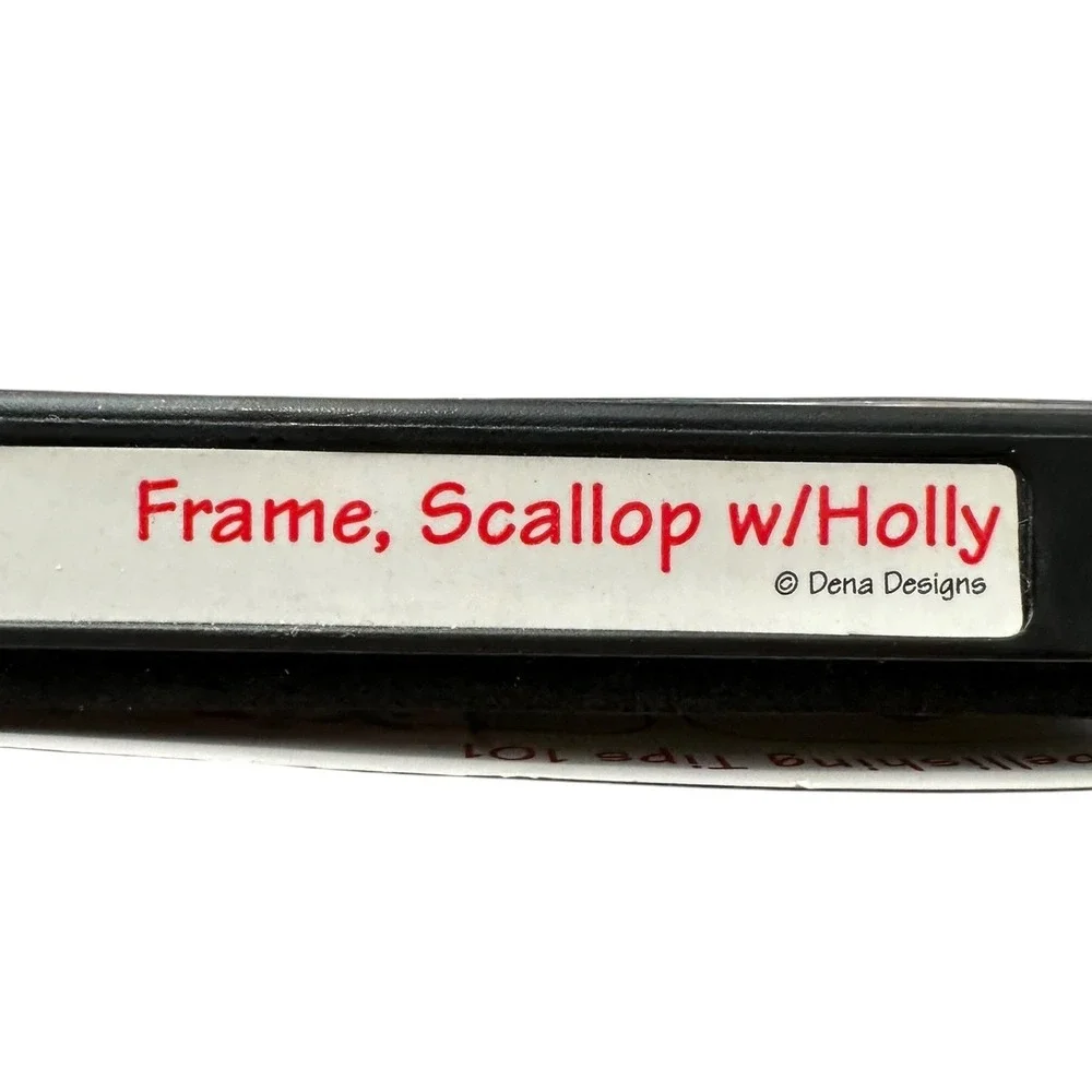 Sizzix‎ Bigz Die 655543 Frame Scallop Holly Christmas Holiday Paper Crafting